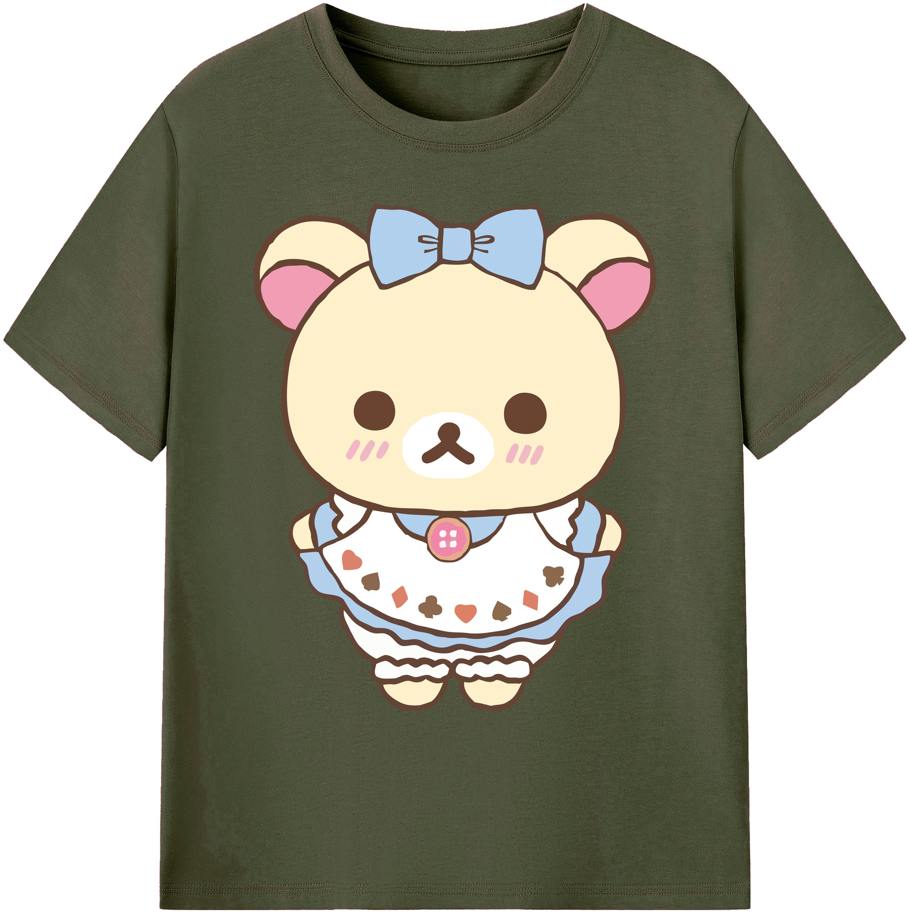 （画像用） リラックマ リラックマ キイロイトリ Rilakkuma Korilakkuma Kiiroitori 綿100％ メンズ半袖Tシャツ｜肌触りやわらか＆通気性